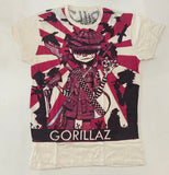 Gorillaz - Murdoc Rising Sun (Cream White Oversized Print) T-Shirt - Noise In Stereo