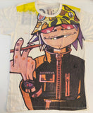 Gorillaz - 2D Honda Oversized Print T-Shirt - Noise In Stereo