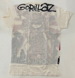 Gorillaz - Murdoc Rising Sun (Cream White Oversized Print) T-Shirt - Noise In Stereo