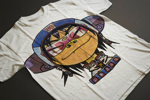 Gorillaz - Noodle '88 (Cream White Oversized Print) - Noise In Stereo