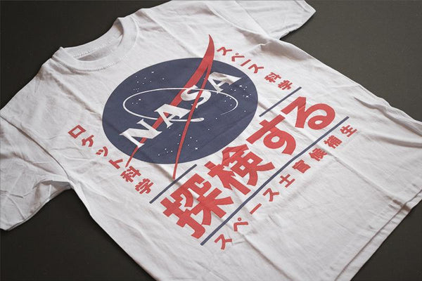 NASA Japanese Logo T-Shirt (White) - Intergalactic Records