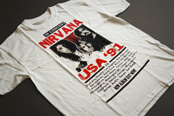 Nirvana USA Tour 91' (Unisex Cream) - Noise In Stereo