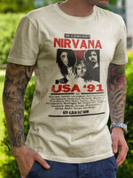 Nirvana USA Tour 91' (Unisex Cream) - Intergalactic Records