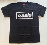 Oasis - White Logo T-Shirt (Black) - Noise In Stereo