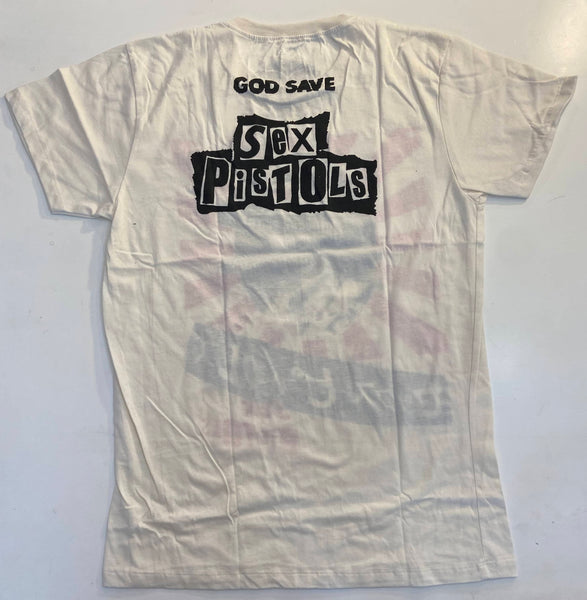 Official Sex Pistols Filthy Lucre Tour Japan T-Shirt, Men's White, 100% Cotton, Crew Neck